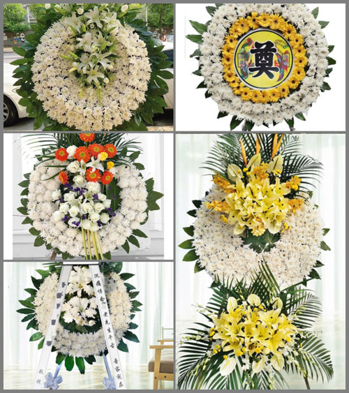 安徽安庆市潜山县水吼镇和平村花圈速递